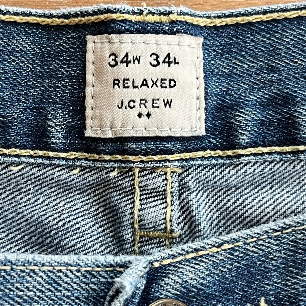 J.Crew Factory Men’s Relaxed Fit Jeans 34x34 100% Cotton Medium Wash
